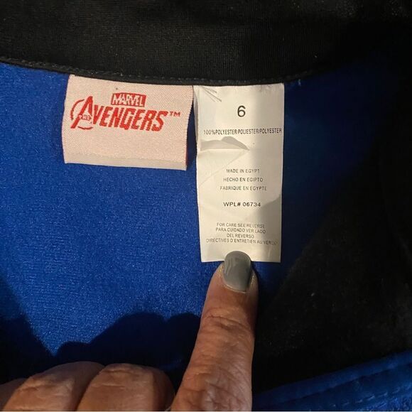 Marvel Avengers Character Blue Jacket Sz 6 (kids) - Picture 6 of 6